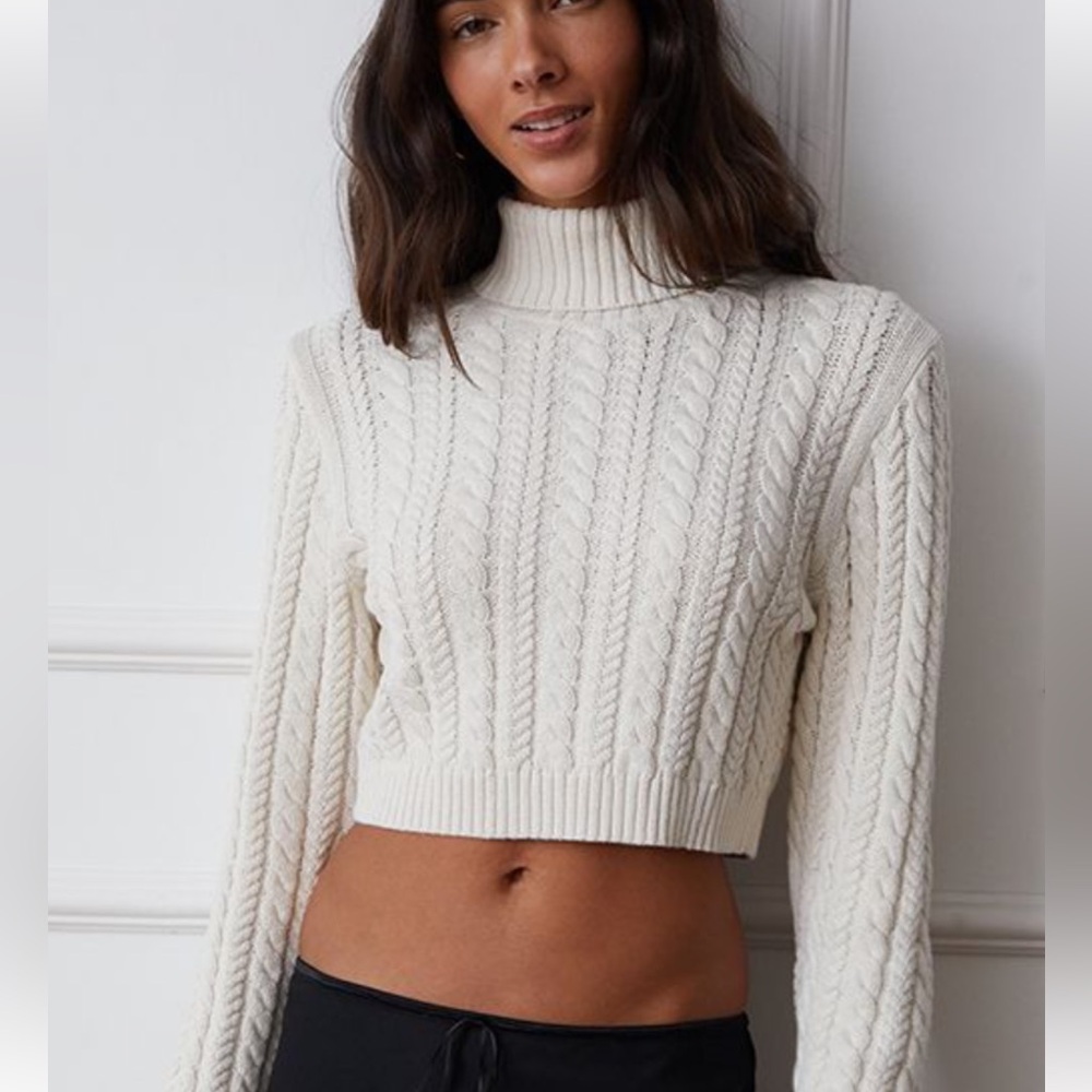 PACSUN
LA Hearts Bailey Cable Knit Cropped Sweater Size XS
